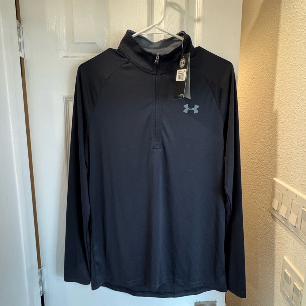 Under Armour Men's Tech Half Zip Black Longsleeve